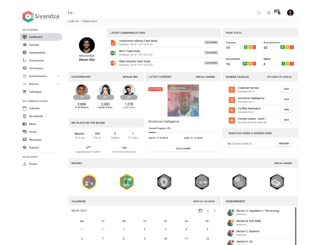 Redesigning a legacy PHP Learning Management System